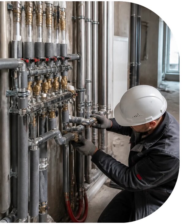 Монтаж отопления многоквартирного дома под ключ в Армавире