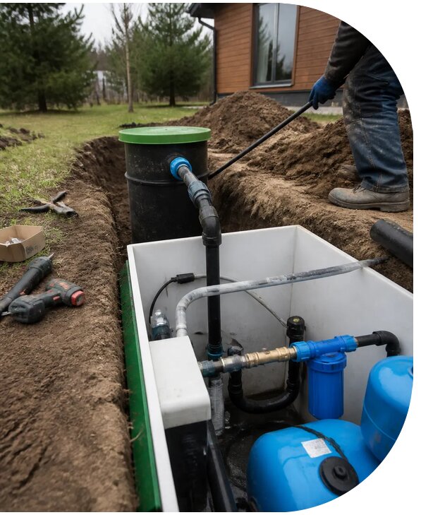 Водоснабжение дома из скважины с монтажом системы в Армавире